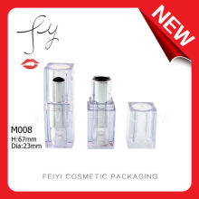Plastik Quadratischer transparenter Lippenstift-Behälter